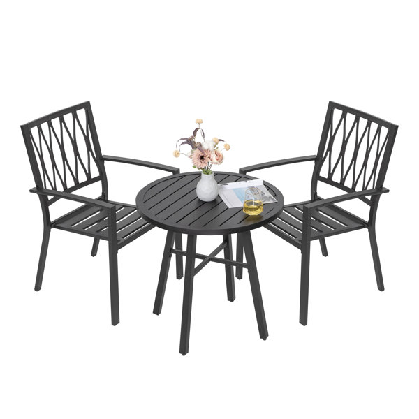 Wade Logan® Round 2 Person Outdoor Dining Set & Reviews Wayfair